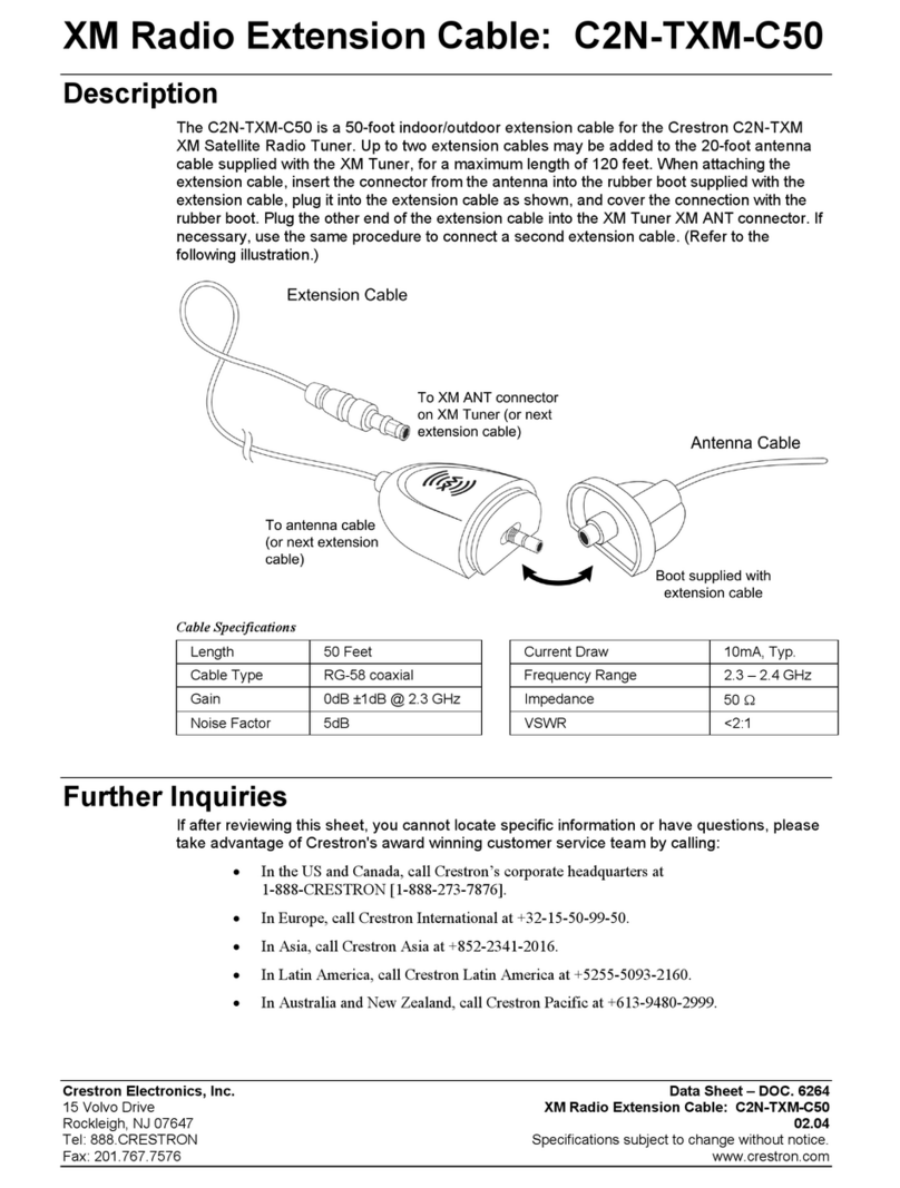 Crestron C2N-TXM-C50 datasheet