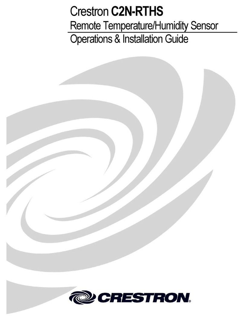 Crestron C2N-RTHS Operations & installation guide