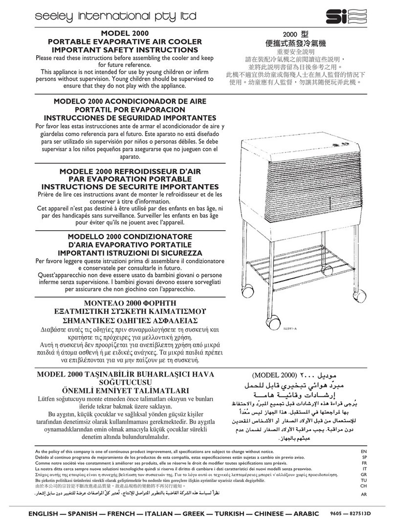 Seeley Award 2000 User manual