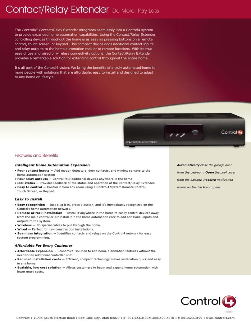 Contro l4 CXM-RCR1-B User manual