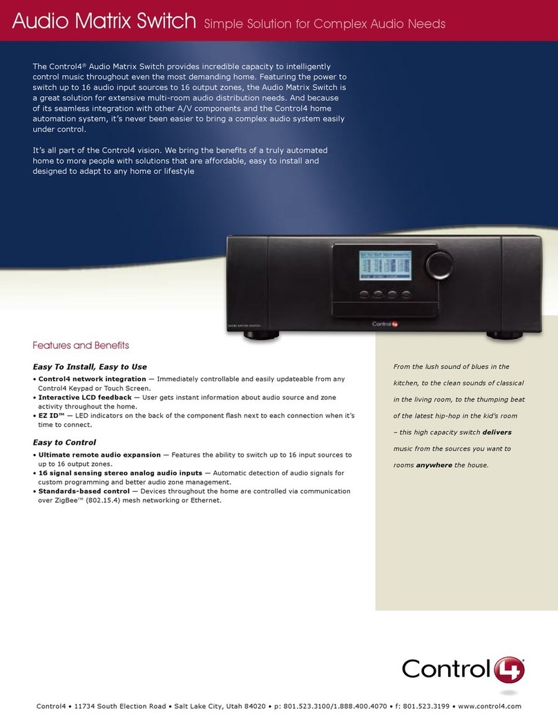 Contro l4 AVM-16S1-B User manual Contro l4 AVM-16S1-B User manual