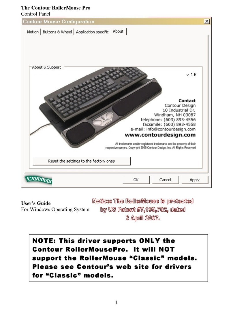 Contour Design RollerMouse PRO User manual