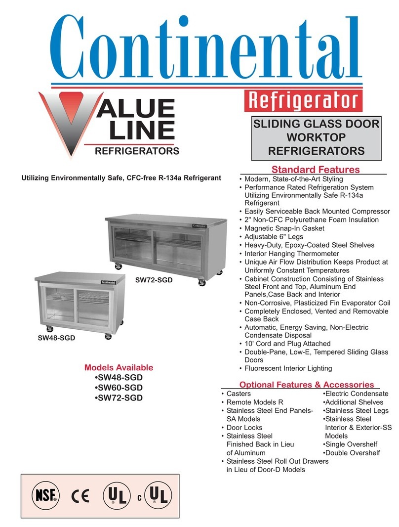 Continental Refrigerator SW48-SGD Specifications Continental Refrigerator SW48-SGD Specifications