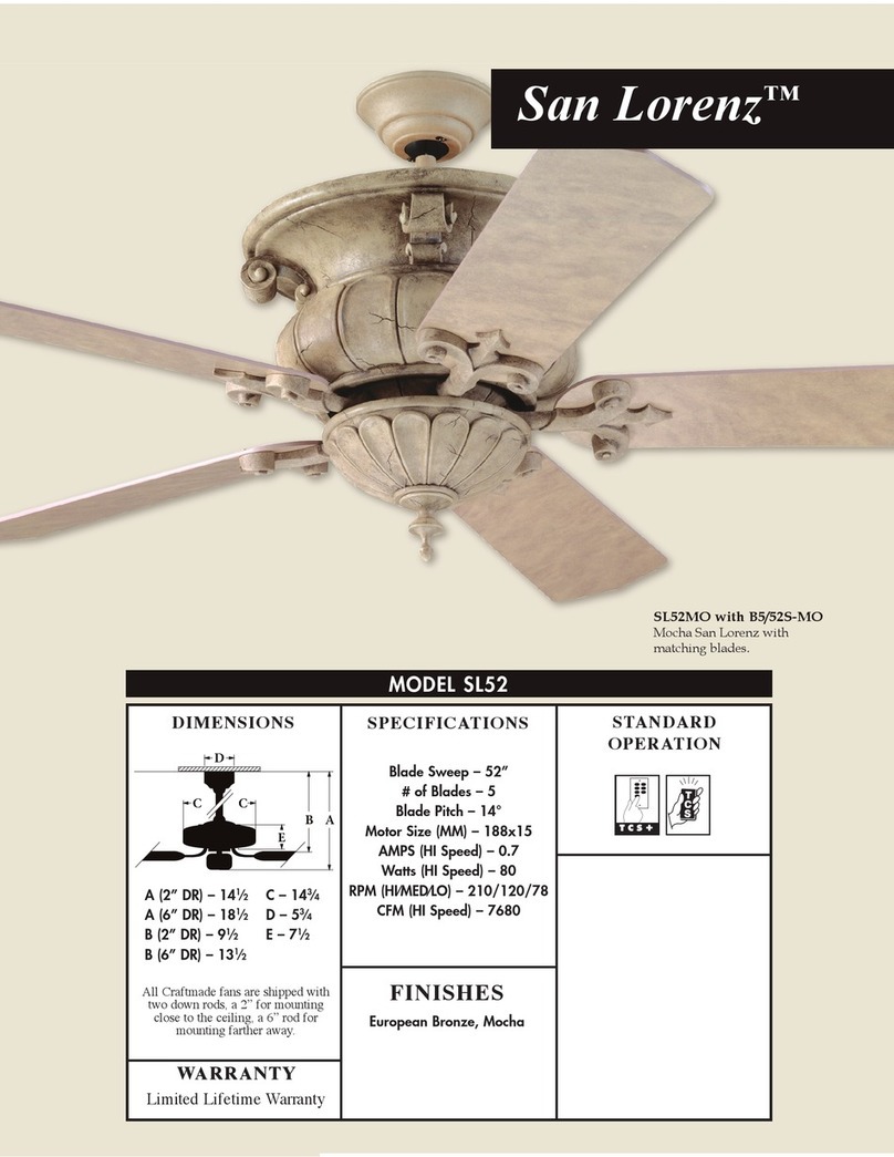 Craftmade San Lorenz SL52 User manual