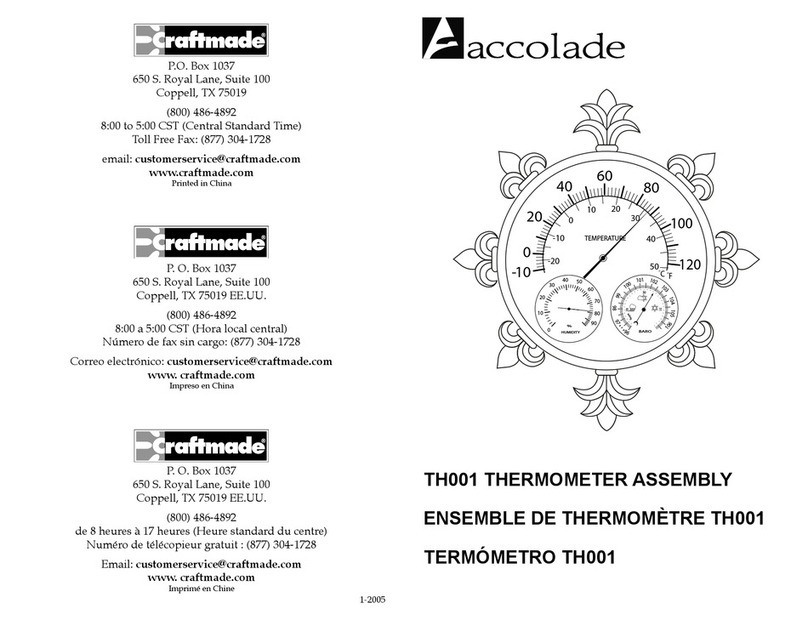 Craftmade Accolade TH001 instruction sheet