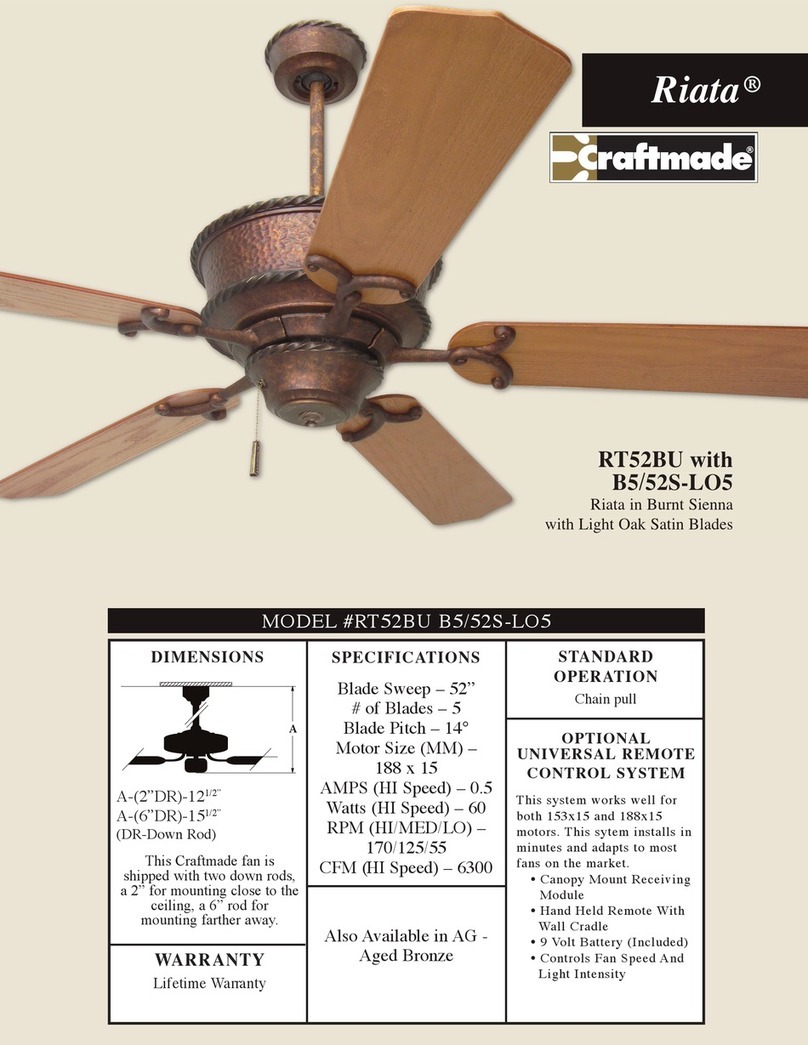 Craftmade RT52 User manual