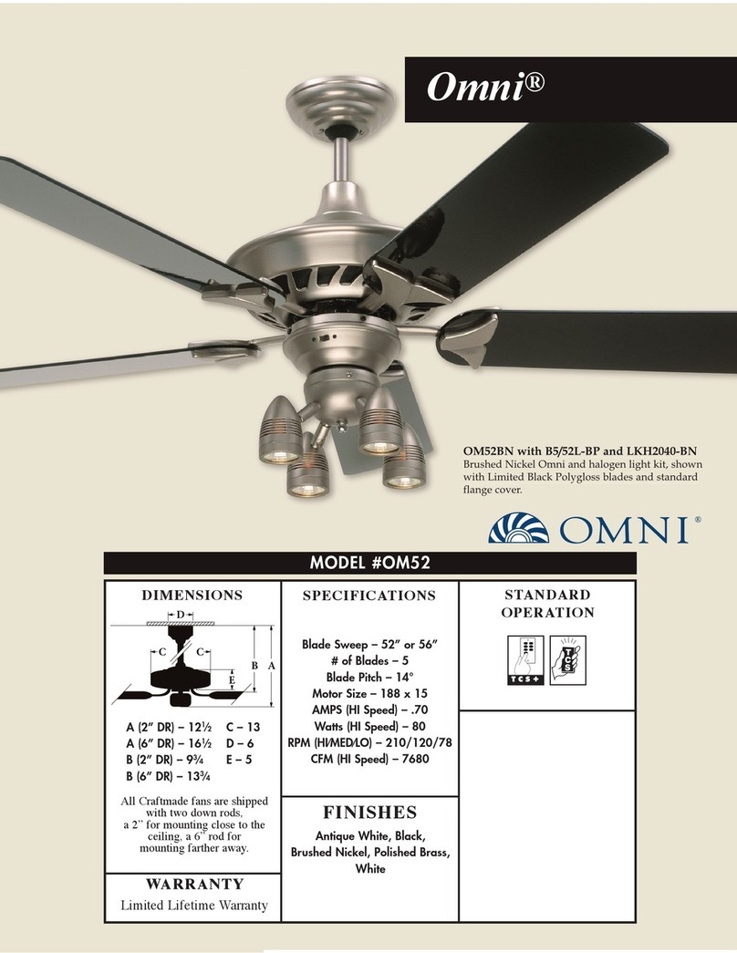 Craftmade Omni OM52 User manual