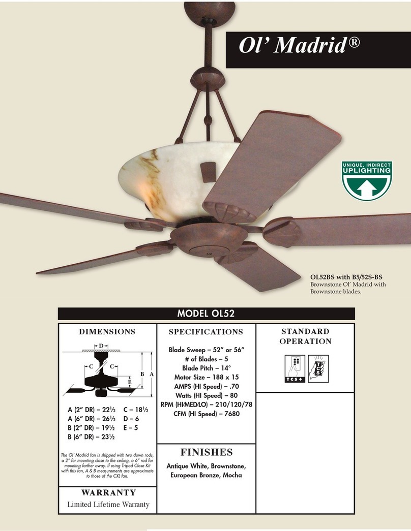 Craftmade OL52 Specifications