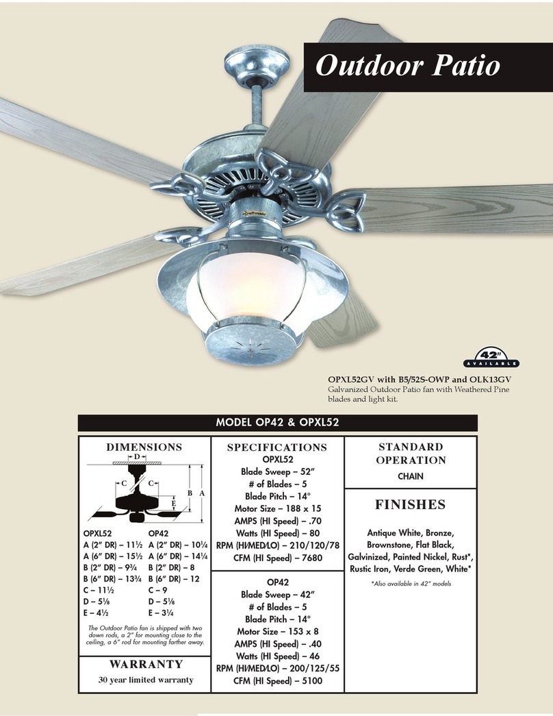 Craftmade OP42 Specifications