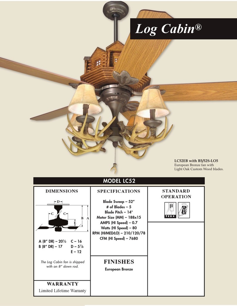 Craftmade Log Cabin LC52 User manual