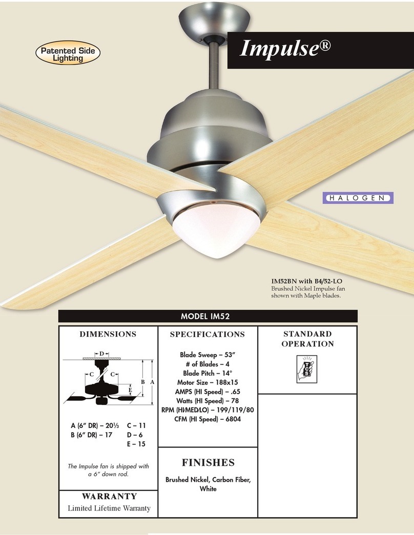 Craftmade Impulse IM52 User manual