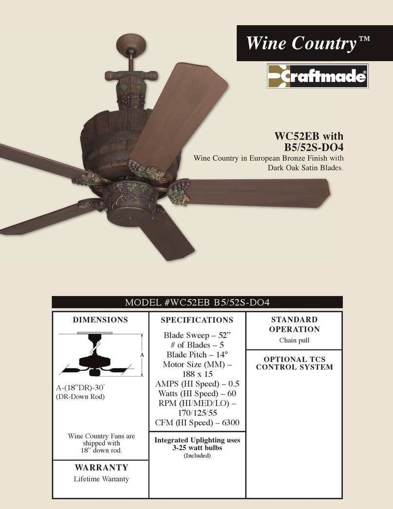 Craftmade Wine Country WC52EB User manual