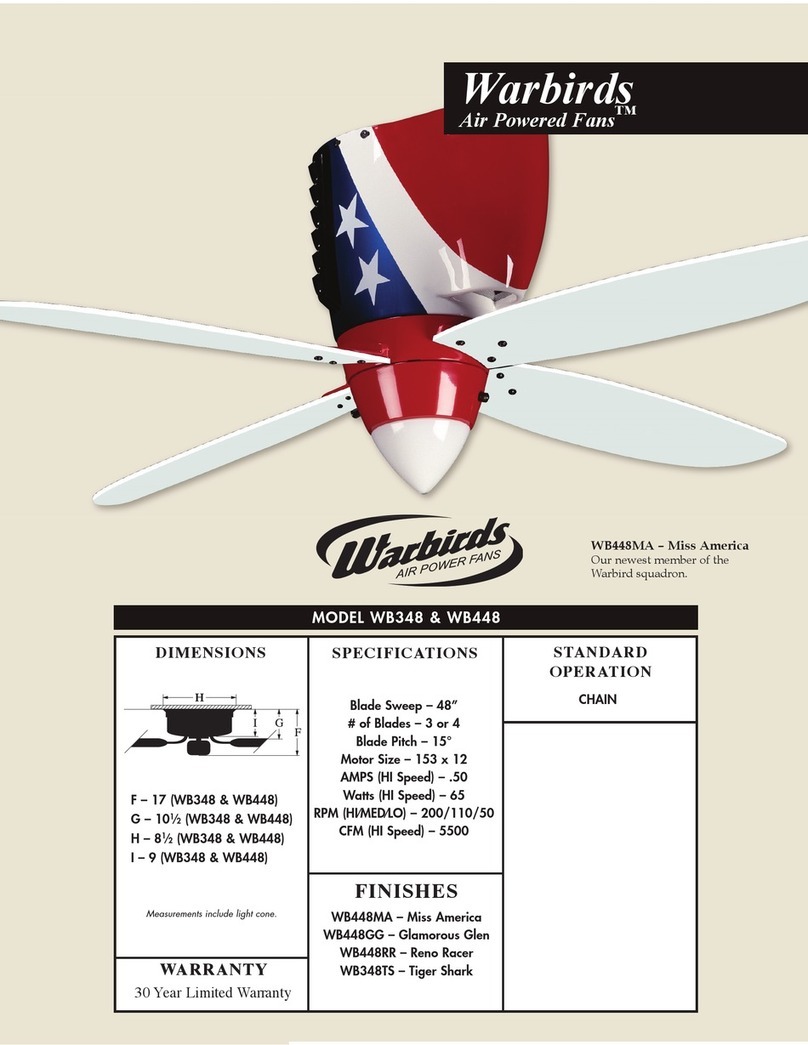 Craftmade Warbirds WB348TS User manual