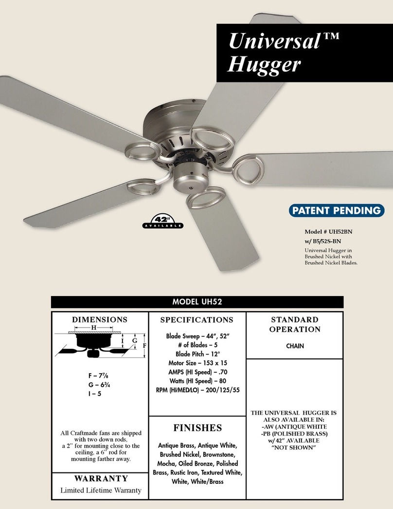 Craftmade UH52 User manual