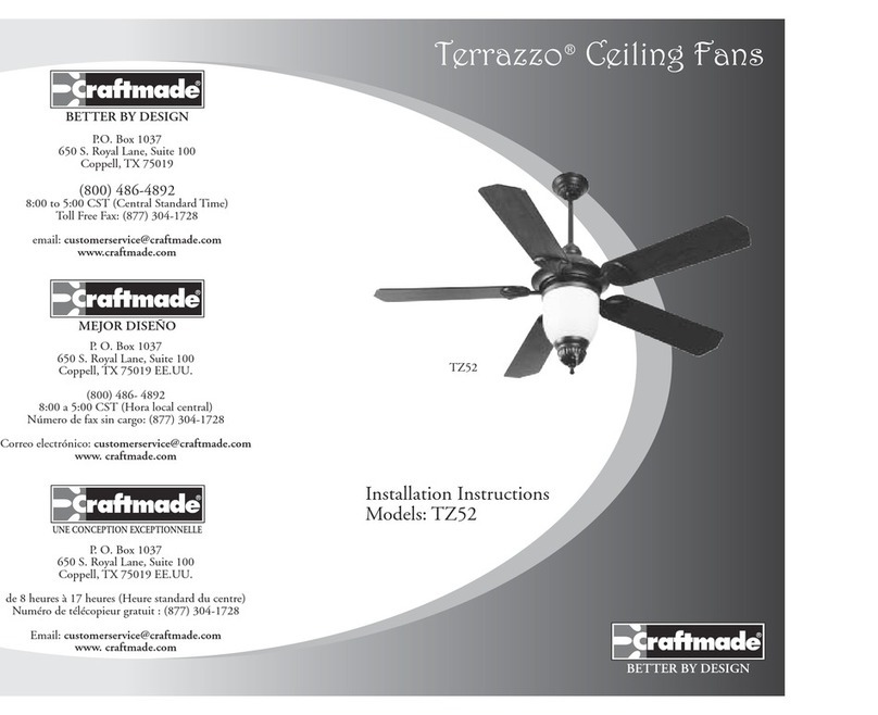 Craftmade Terrazzo TZ52 User manual
