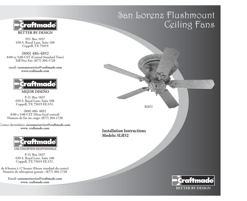 Craftmade San Lorenz SLH52 User manual