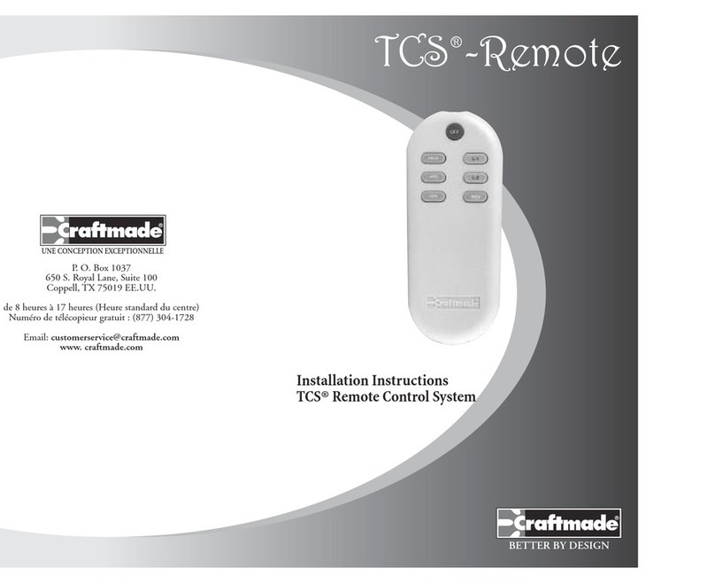 Craftmade TCS User manual