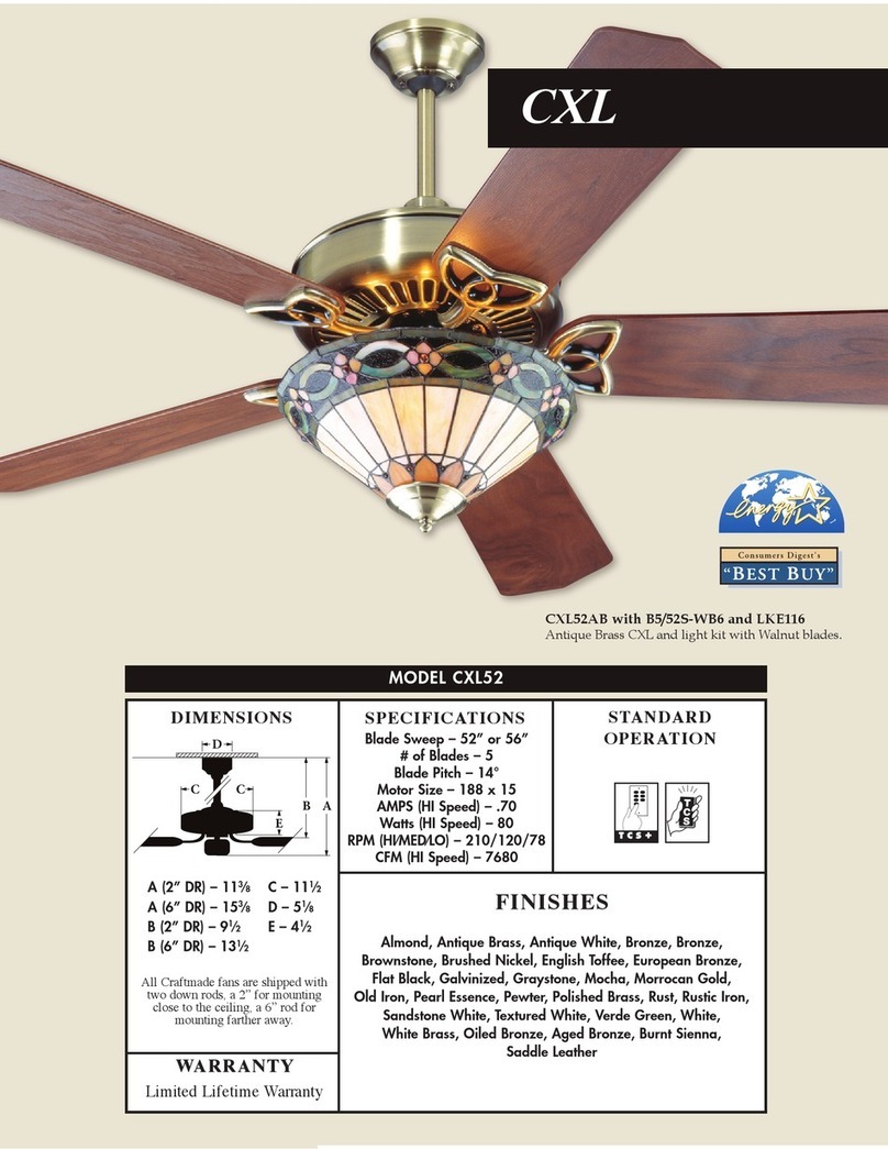 Craftmade CXL52 User manual