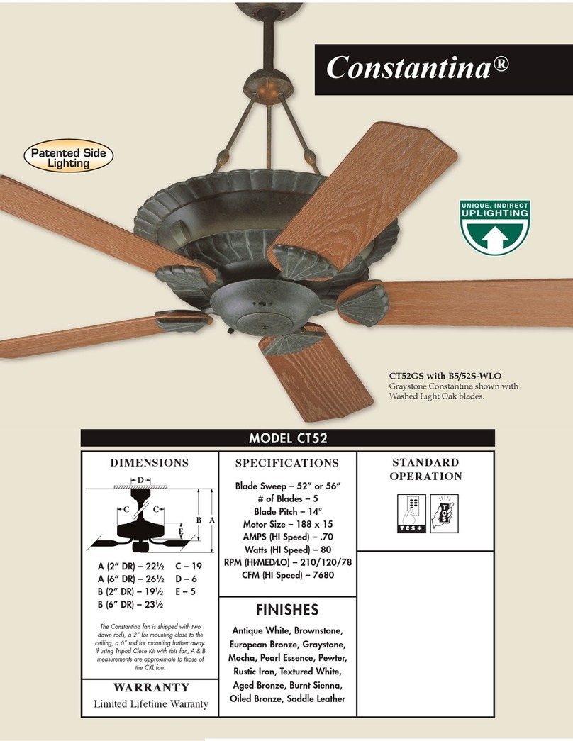 Craftmade Constantina CT52 User manual