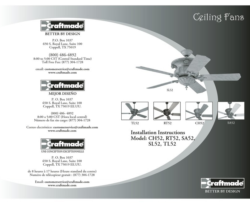 Craftmade CH52 User manual