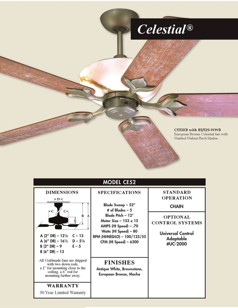 Craftmade Celestial CE52 User manual