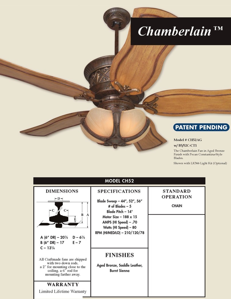 Craftmade CH52 User manual