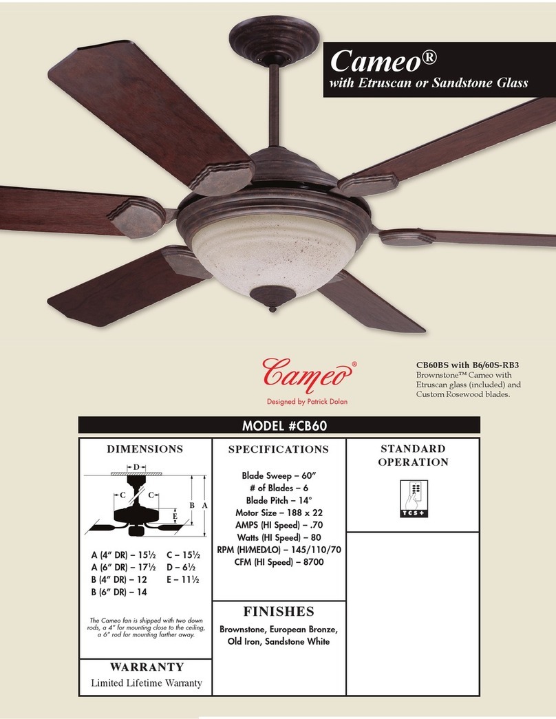 Craftmade Cameo CB60 Specifications