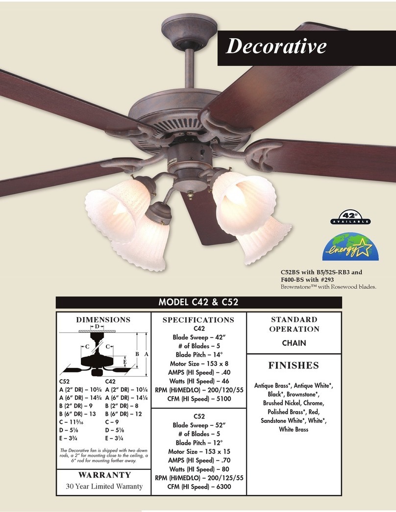 Craftmade Decorative C42 User manual
