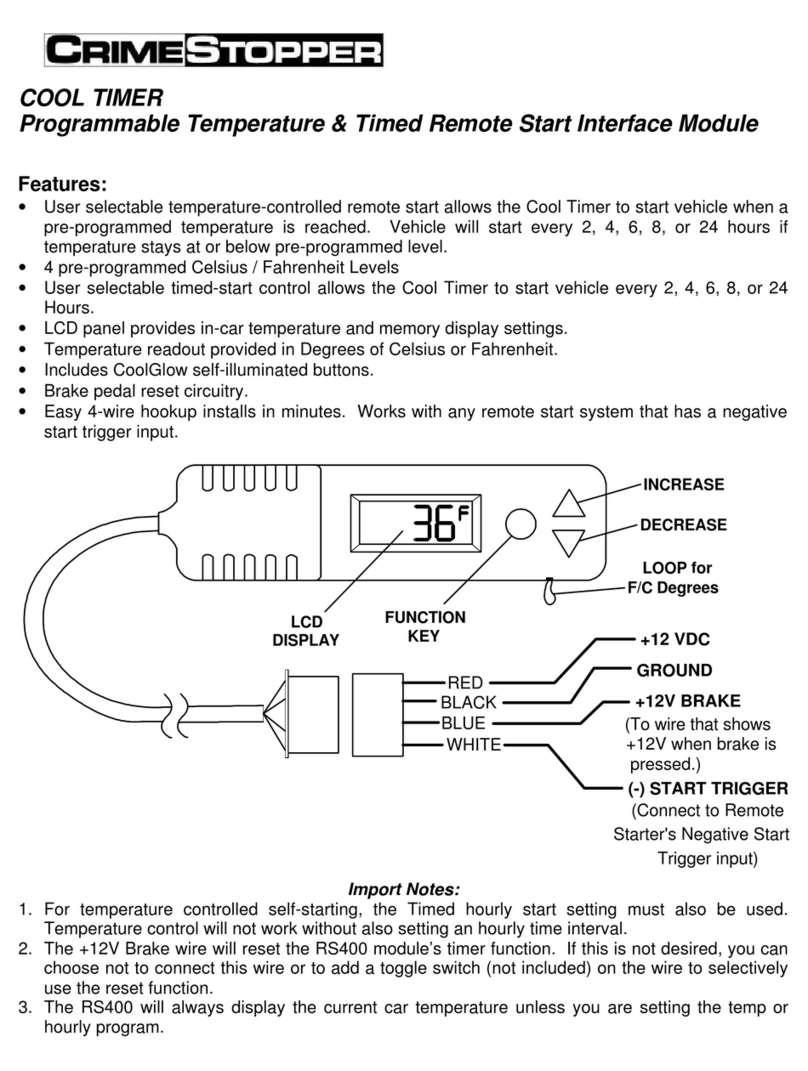 CrimeStopper COOL TIMER RS-400 supplementary guide