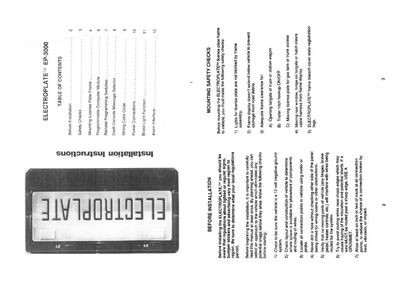 CrimeStopper Electroplate EP-3000 installation instructions