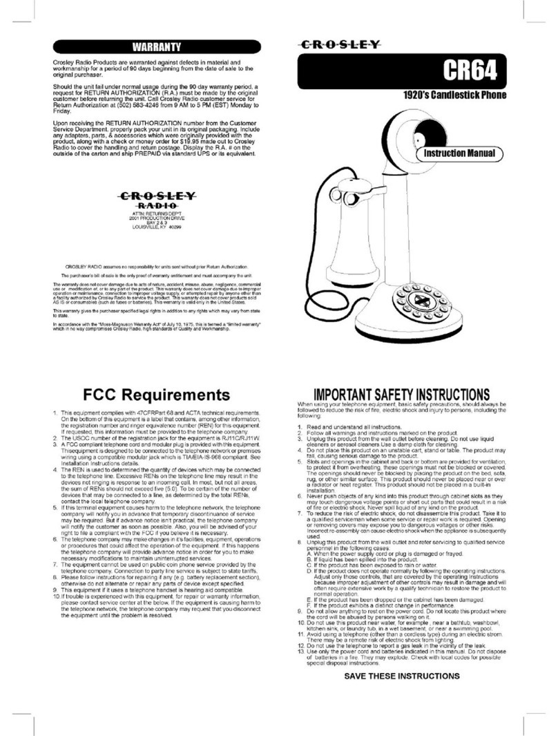 Crosley CR64 instruction manual