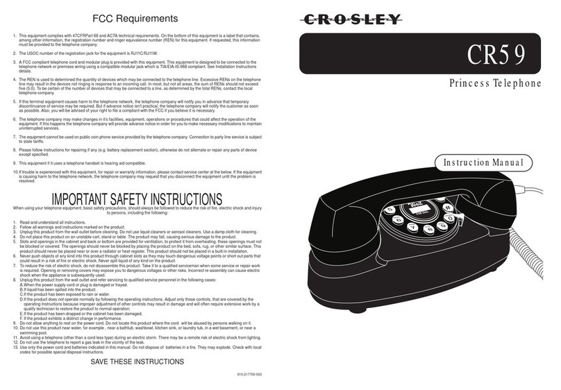Crosley CR59 User manual