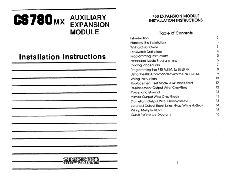 CrimeStopper CS-780MX installation instructions