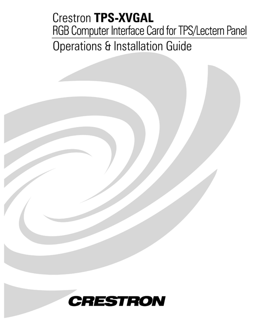 Crestron TPS-XVGAL User manual