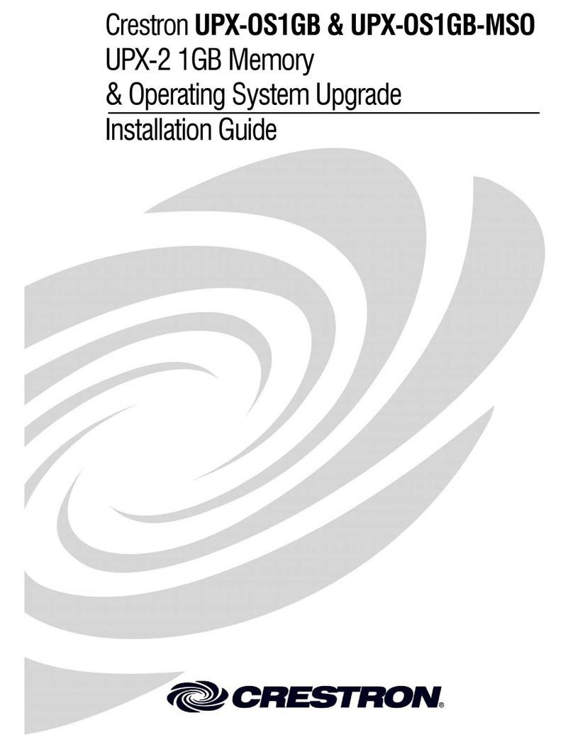 Crestron UPX-2 installation guide