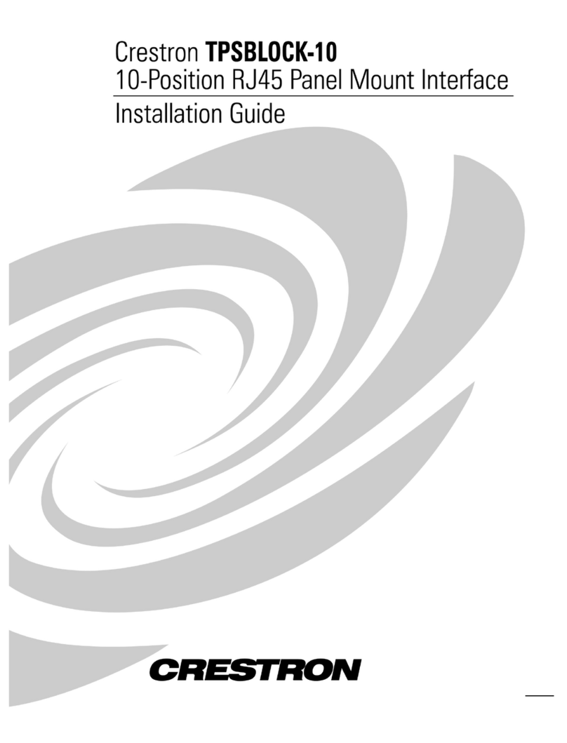 Crestron TPSBLOCK-10 installation guide