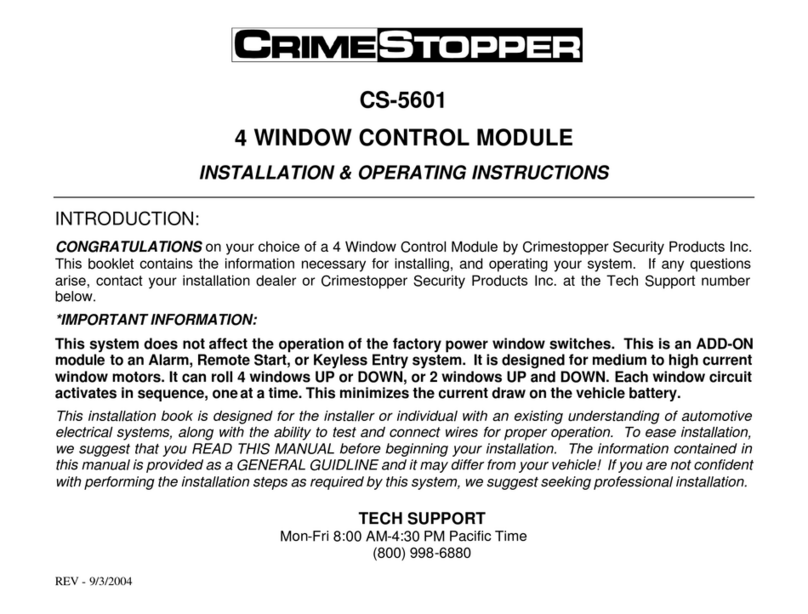 CrimeStopper CS-5601 Installation and operating instructions CrimeStopper CS-5601 Installation and operating instructions