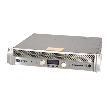Crown I-Tech I-T6000 User guide Crown I-Tech I-T6000 User guide