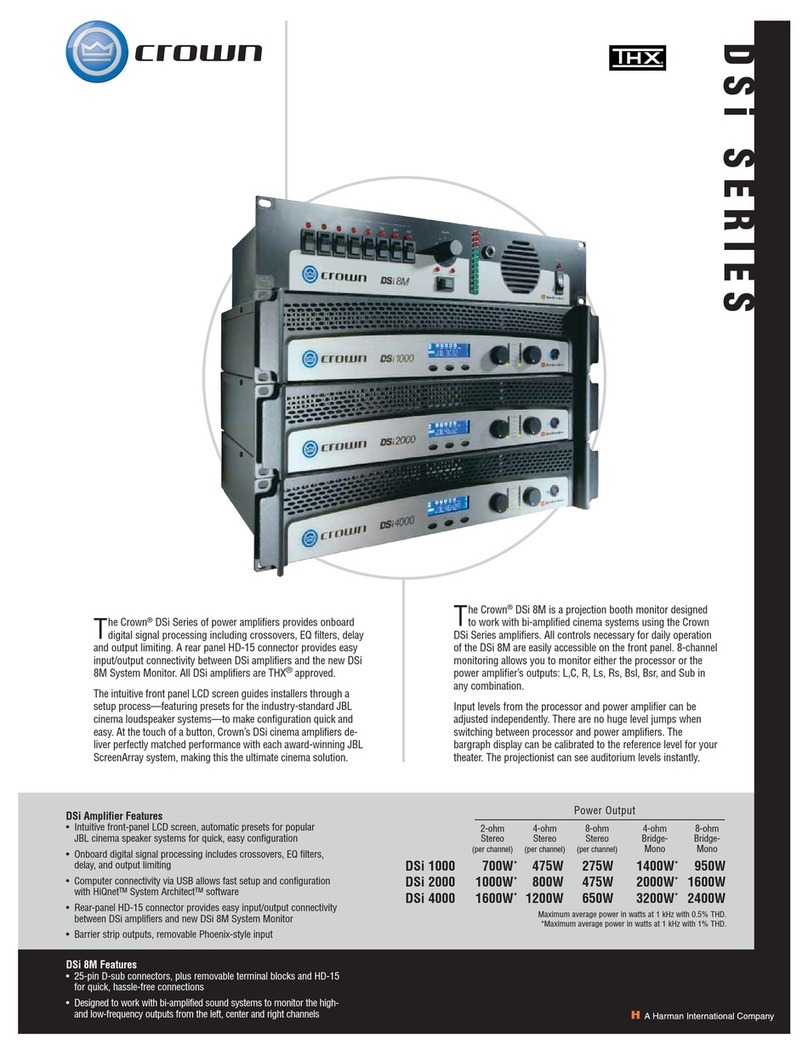 Crown DSi 1000 User manual