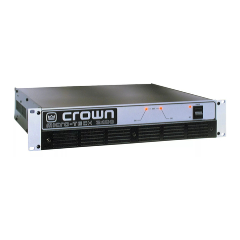 Crown Macro-Tech MA-2400 Quick start guide