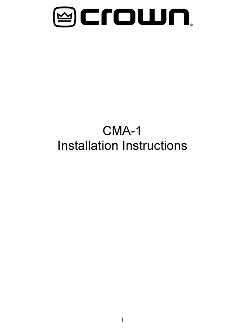 Crown CMA-1 installation instructions