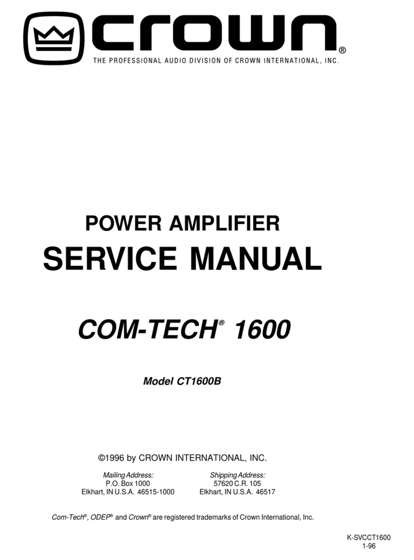 Crown Com-Tech CT-1600 User manual