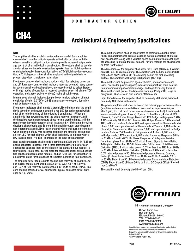 Crown CH4 Architectural & engineering specifications