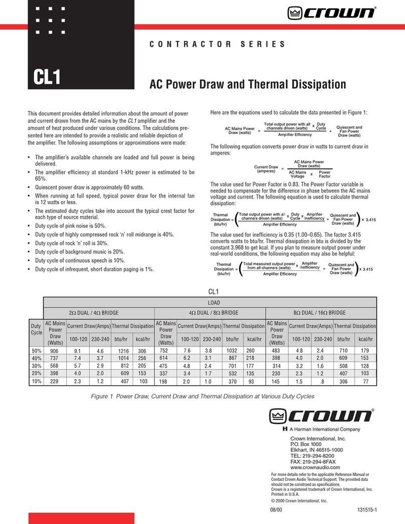 Crown CL1 Manual
