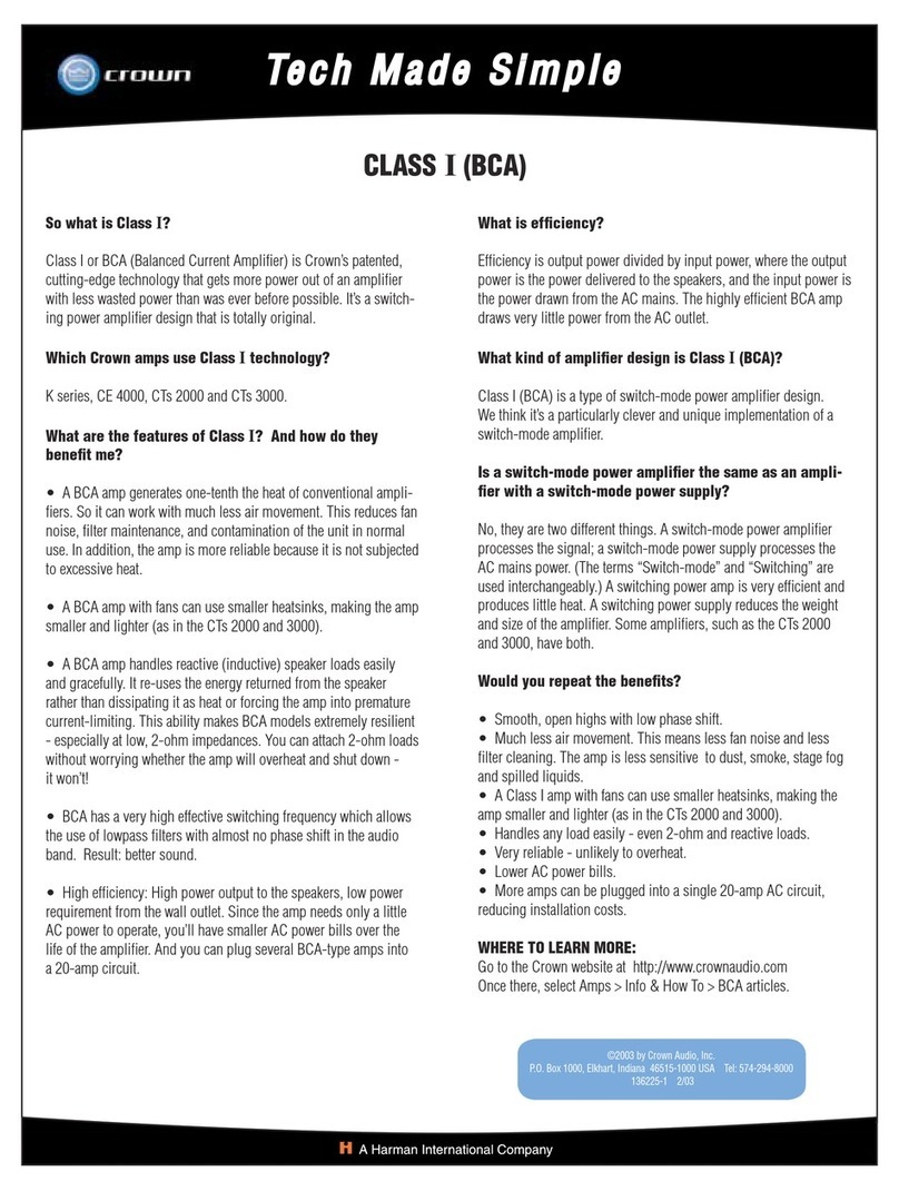 Crown ce 4000 supplementary guide