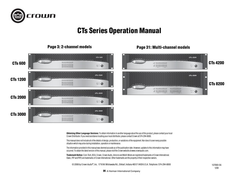 Crown CTs 1200 User manual