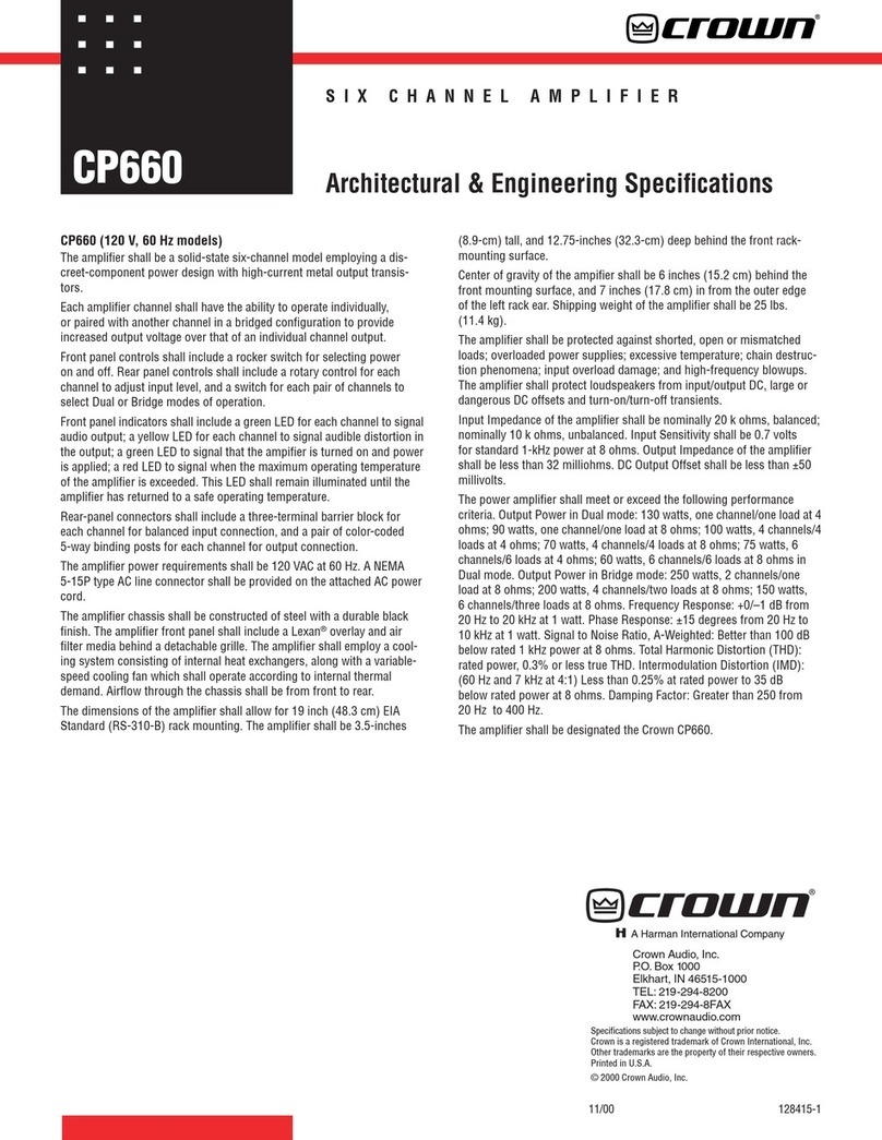 Crown CP660 User manual