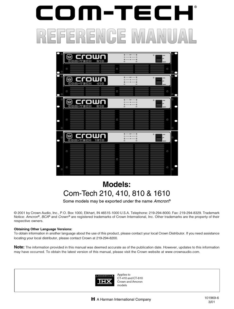 Crown Com-Tech CT-210 User manual