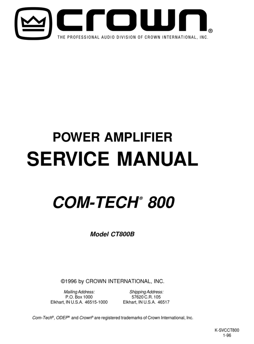 Crown Com-Tech CT-800 User manual