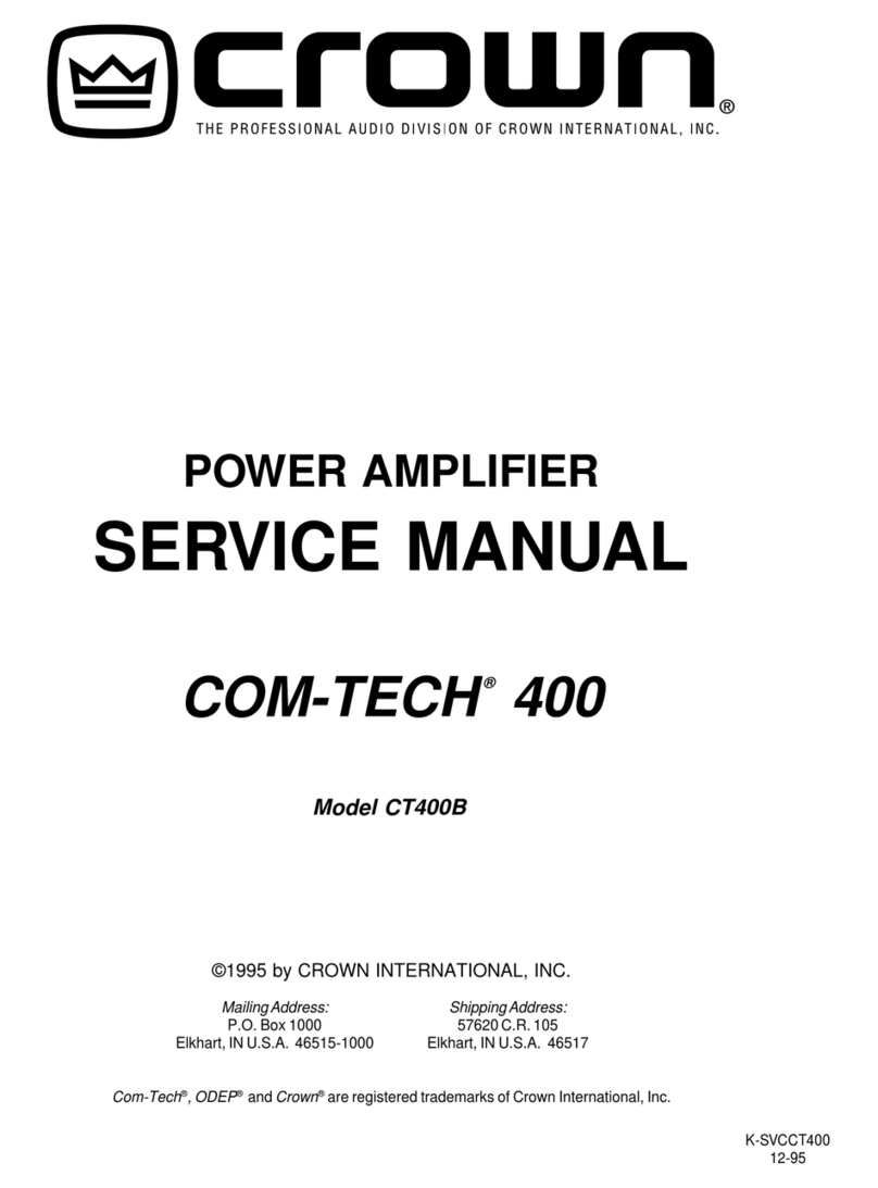Crown Com-Tech CT-400 User manual